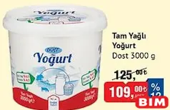DOST TAM YAĞLI YOĞURT 3000 G